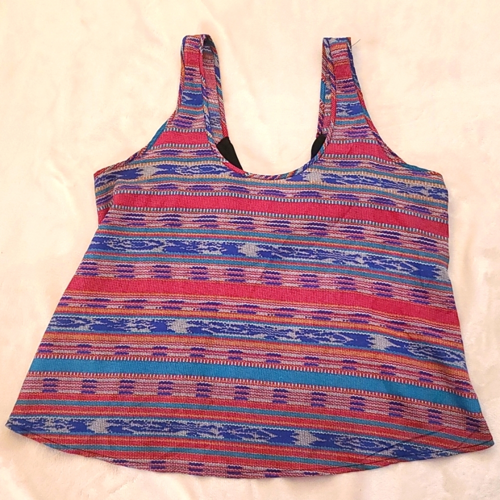Geo Tank with strappy back